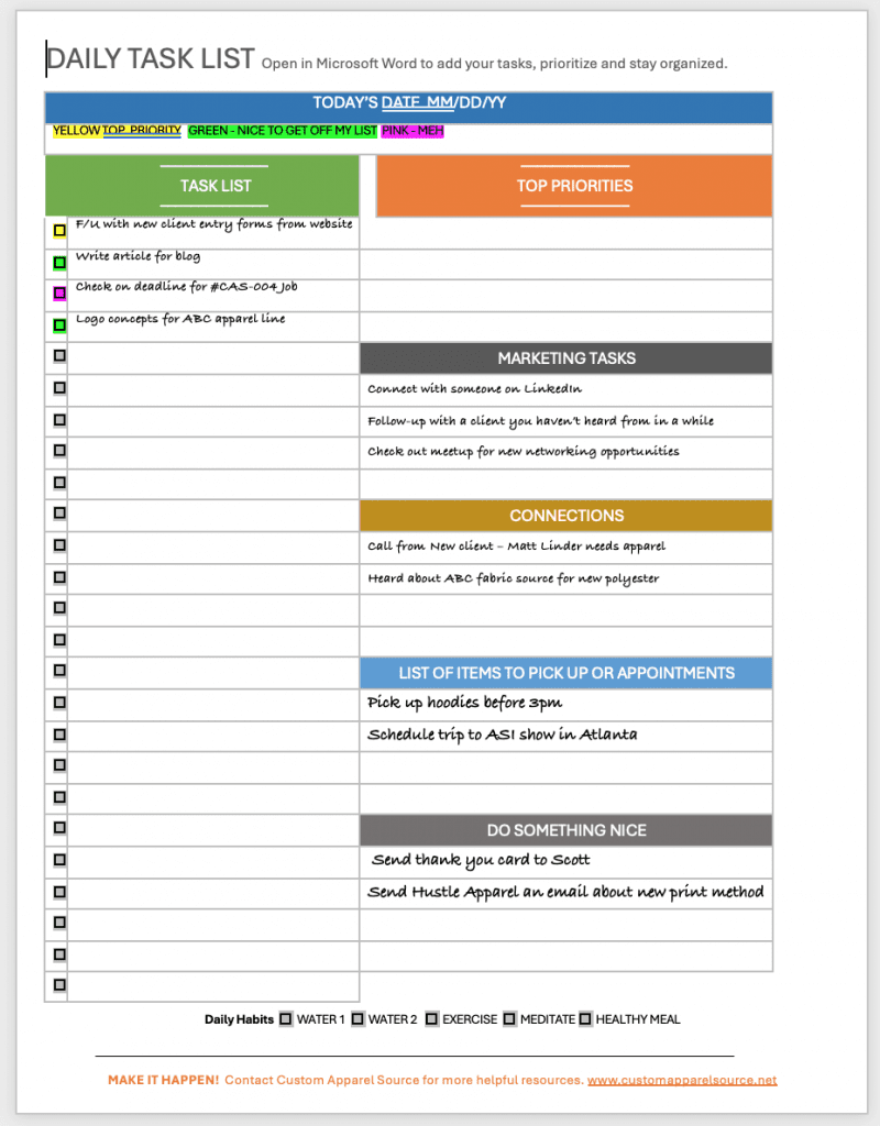 Get Organized with our easy-to use task List for 2024!